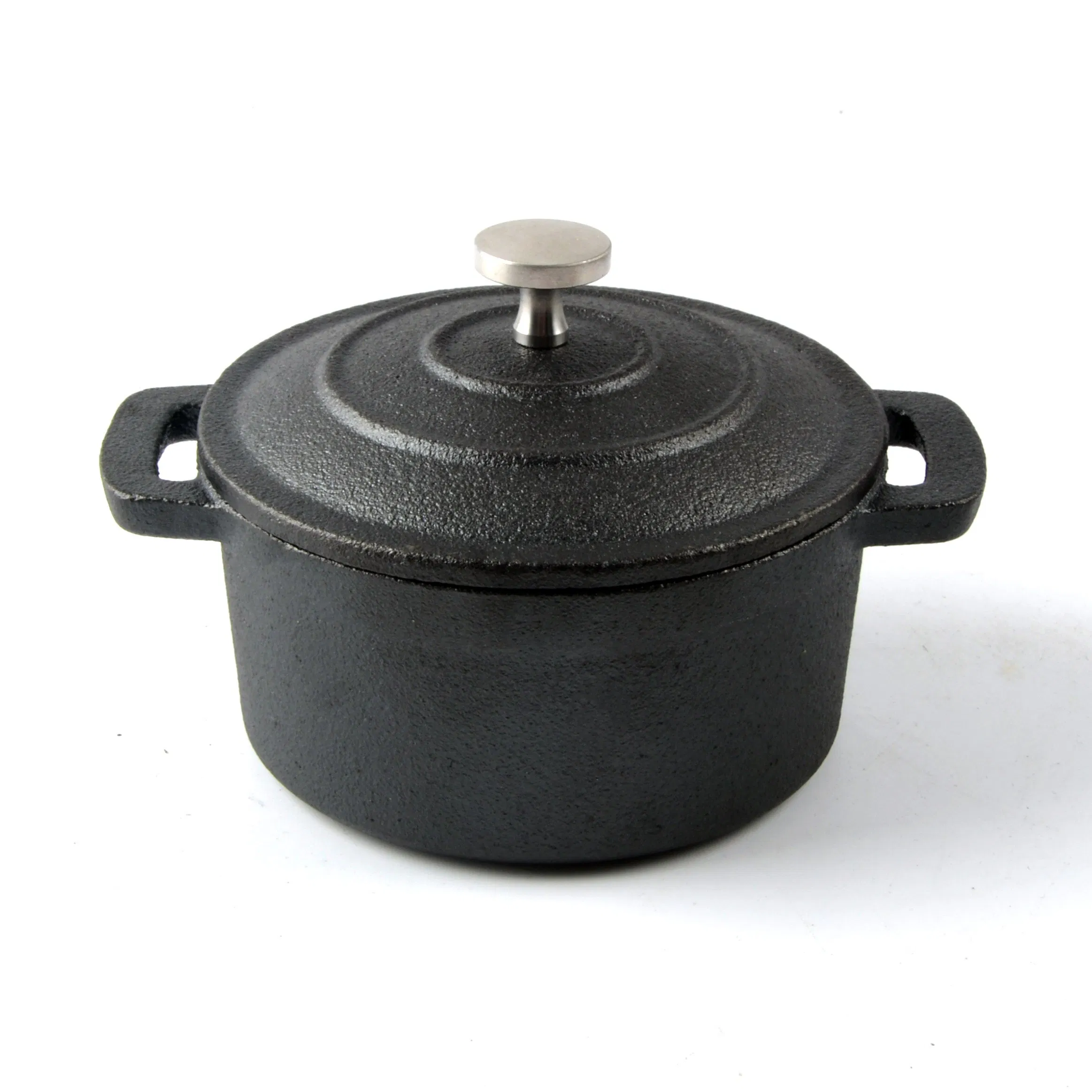 Мини-чугунная кастрюля-кокот с двумя ручками