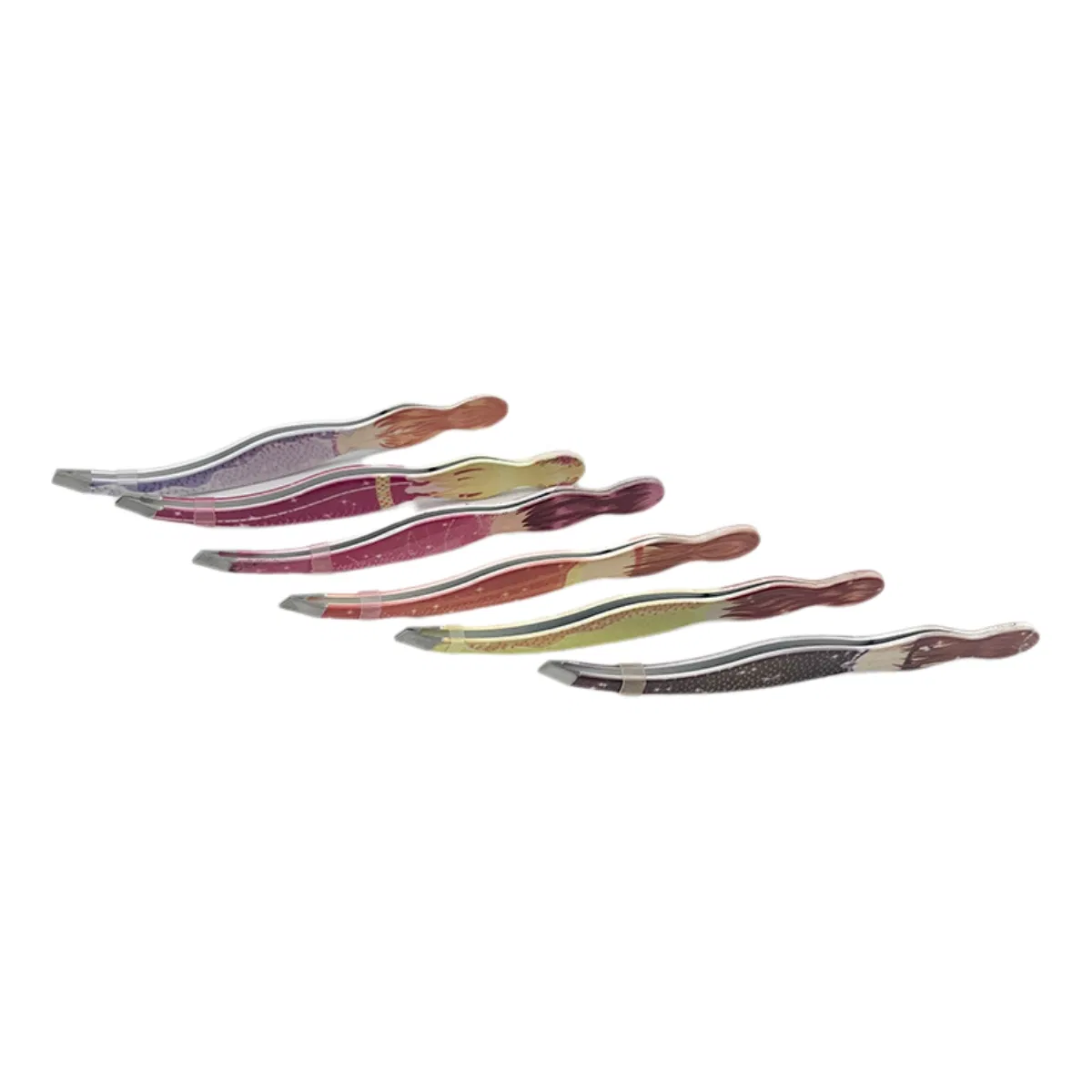 Custom Pattern Printed Stainless Steel Eyebrow Clip Makeup Beauty Tool Eyebrow Tweezer