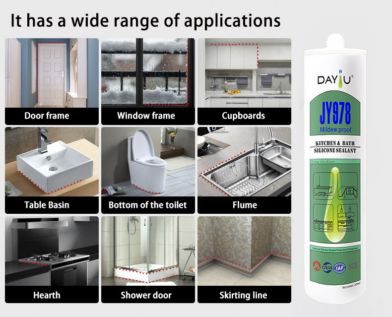 Kitchen and Bathroom Decoration Advertising Production Home Decoration Silicone Sealant Neutral