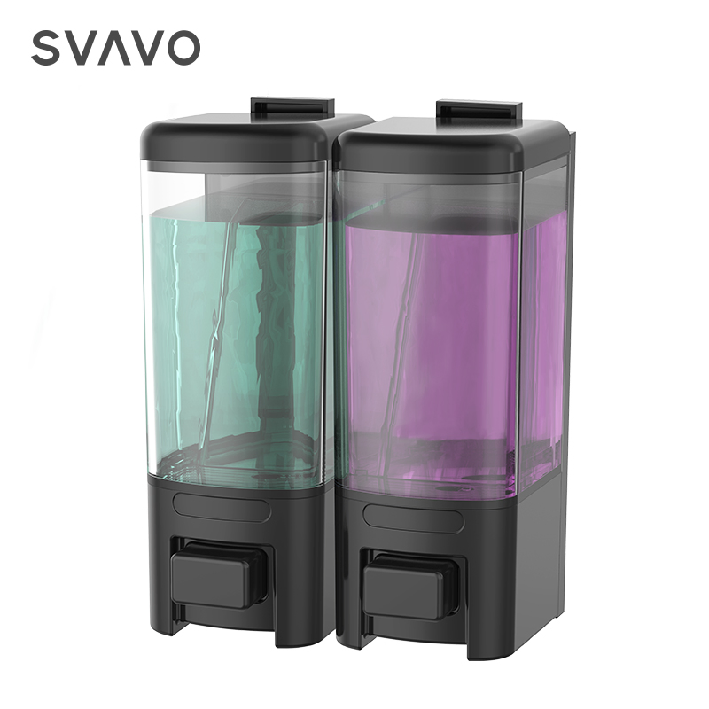 Настенный дозатор для шампуня и геля для душа Svavo