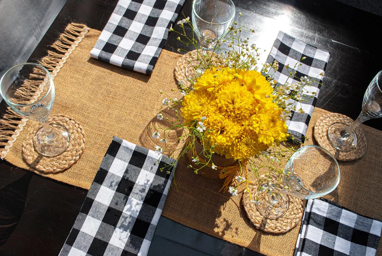 Fringe Natural Home Decoration Jute Table Runner