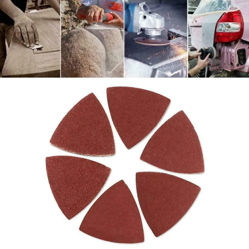 Hight Quality Cheap 80X80X80mm Grit 60 80 100 120 240 Red Triangle Abrasive Tool Sanding Disc