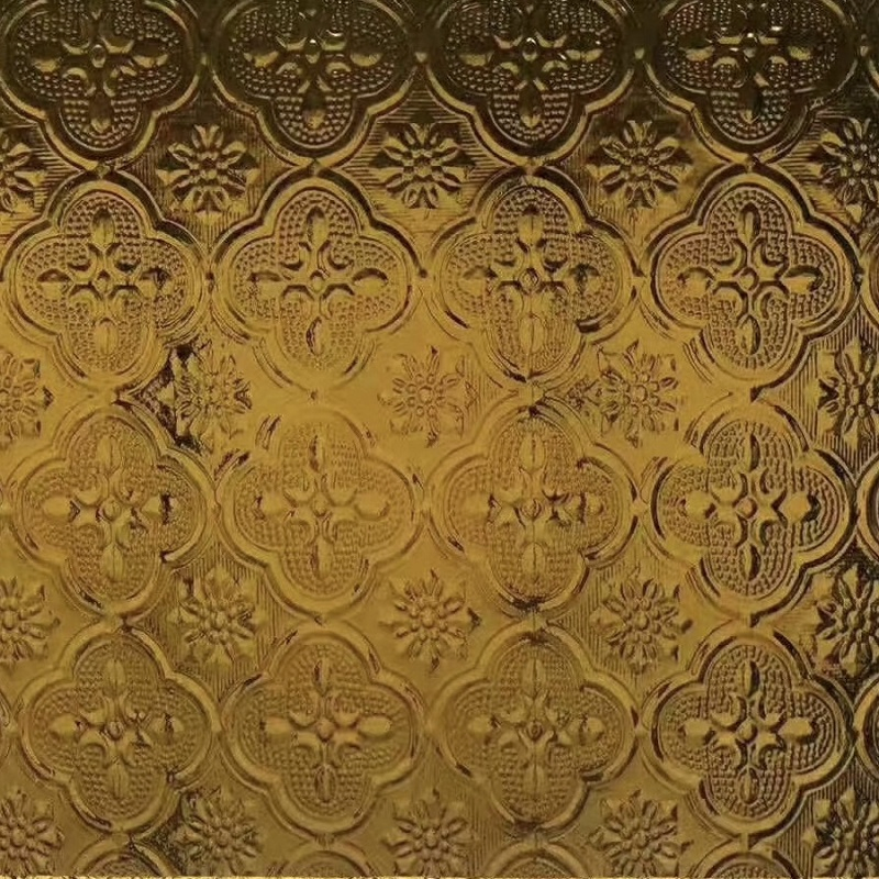 Bronze /Clear Patterned Karatachi Figured Louver Glass