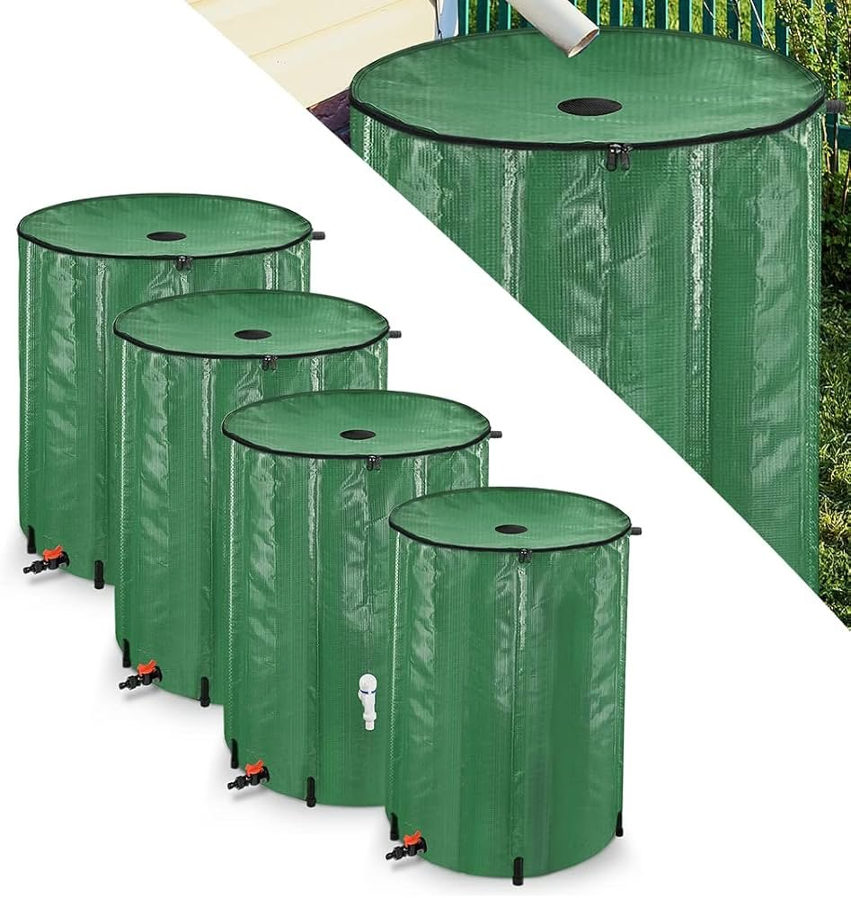 PVC Plastic Collapsible Foldable Rain Collection Barrel Water Tank System Storage Bucket