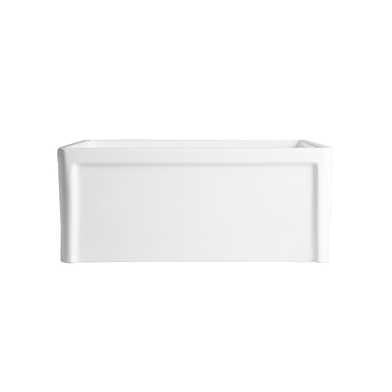 Rectangular Ceramic Kitchen Sink Basin Single Kitchen Sink with Basket Strainer Multiple Styles