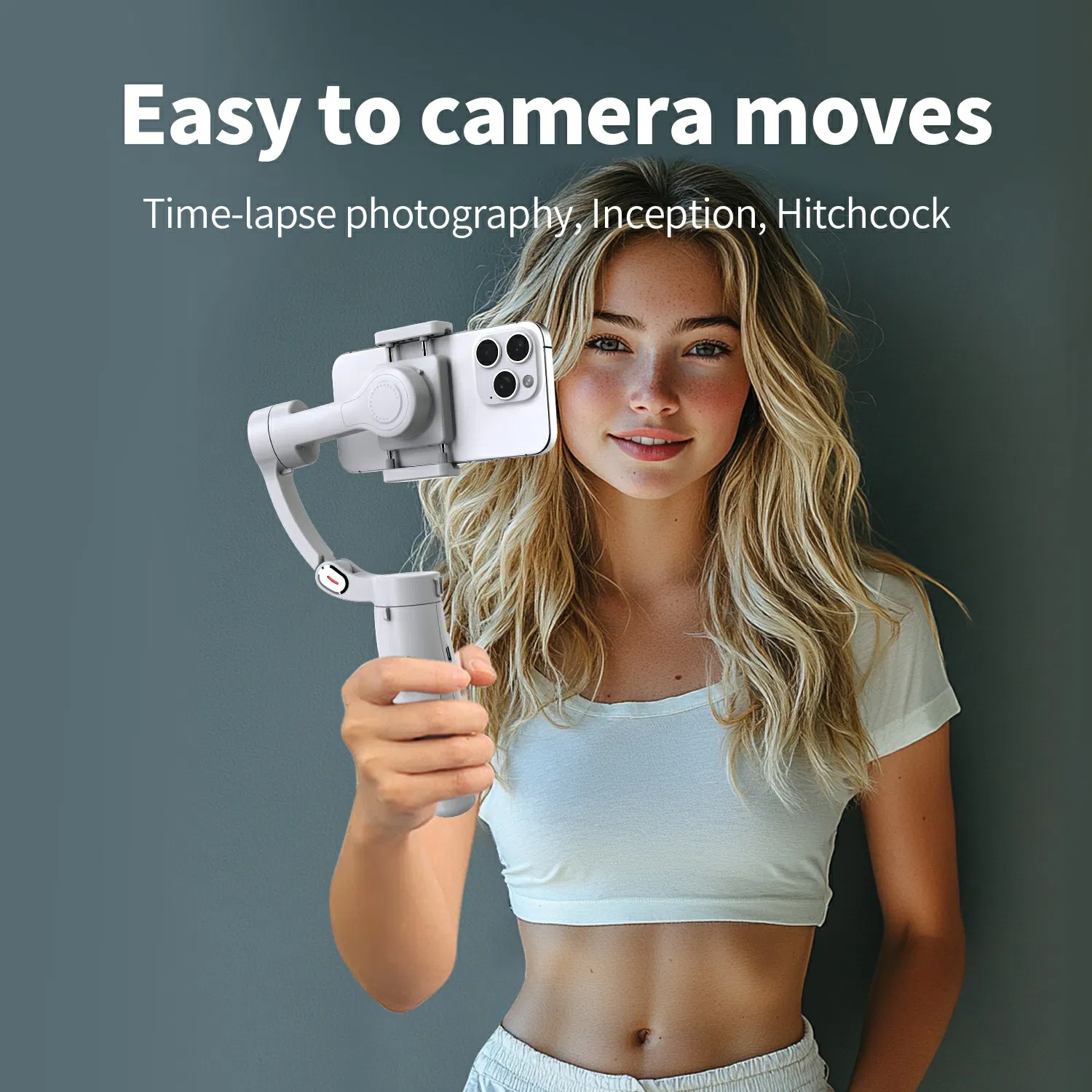 M1 Anti Shake Foldable 3 Axis Smartphone Gimbal Stabilizer Support Face Tracking Time Lapse Photograhy, with APP