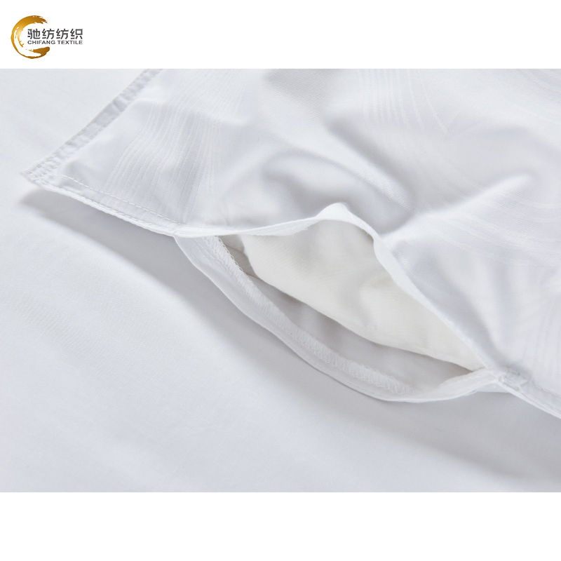 Hotel White Damask Bedding Double 600 Count Thread Cotton Fabric