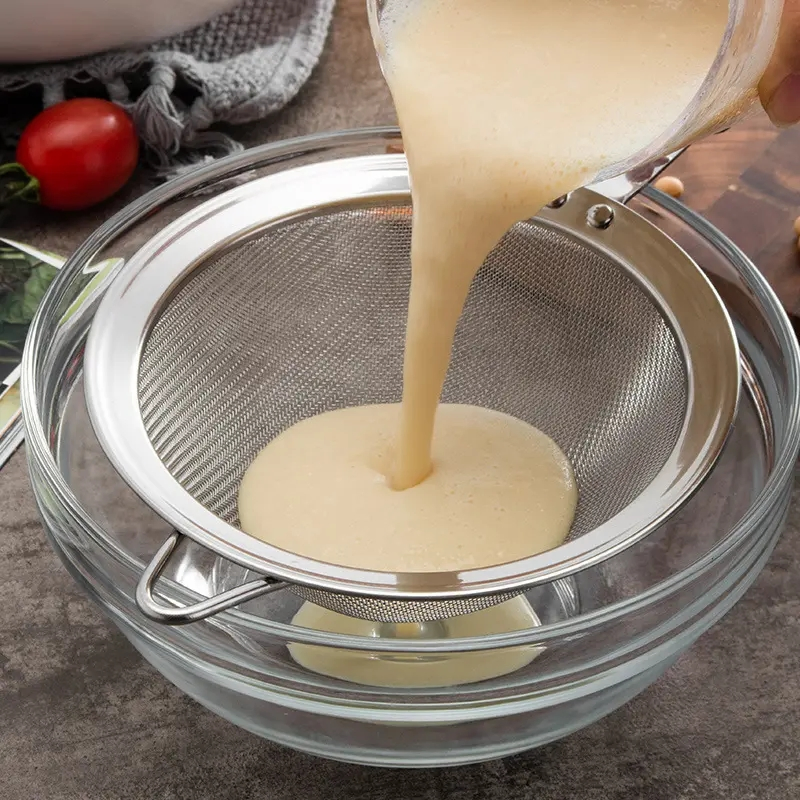 Kitchen Utensils Mesh Sieve Gadget Stainless Steel Food Colander Implements