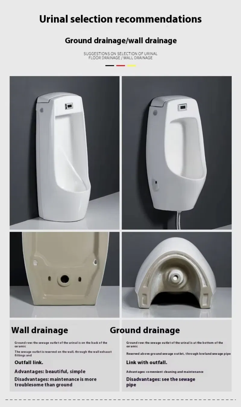 Public Corner Wall-Mounted Design Ceramic Wall-Mounted Urinal Modern Toilet Floor-Standing Urinal