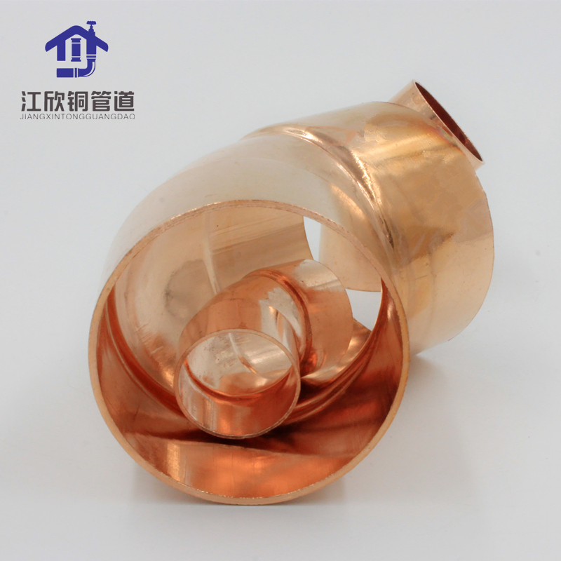 Copper Elbow 45 Degree Refrigeration Pipe Parts Tube Bending Knee Customization