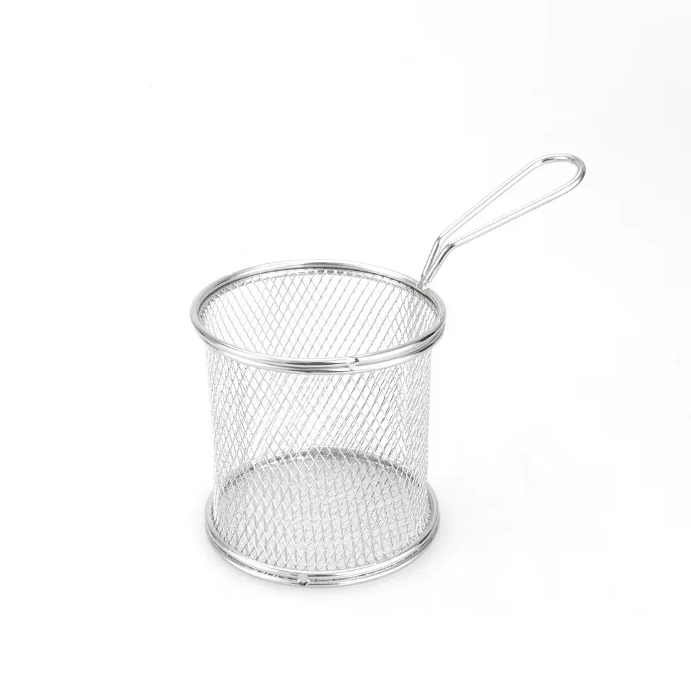 Mini Round Iron Plating Colander for Hotel & Restaurant Tableware Mini Bucket