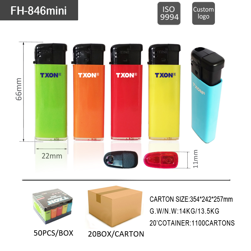 Mini Small Factory Outlet Pocket Plastic Custom Gas Lighter for Smoking and Daily Use