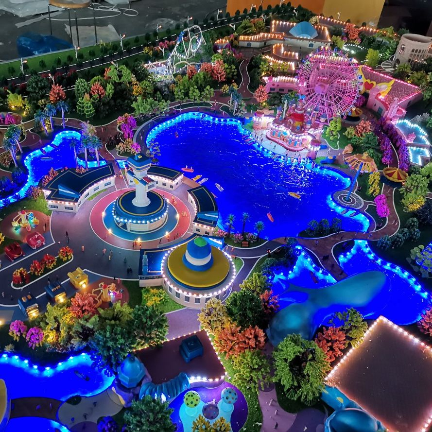 3D Professional Design Custom Tourist Attraction Planning Sand Table Model