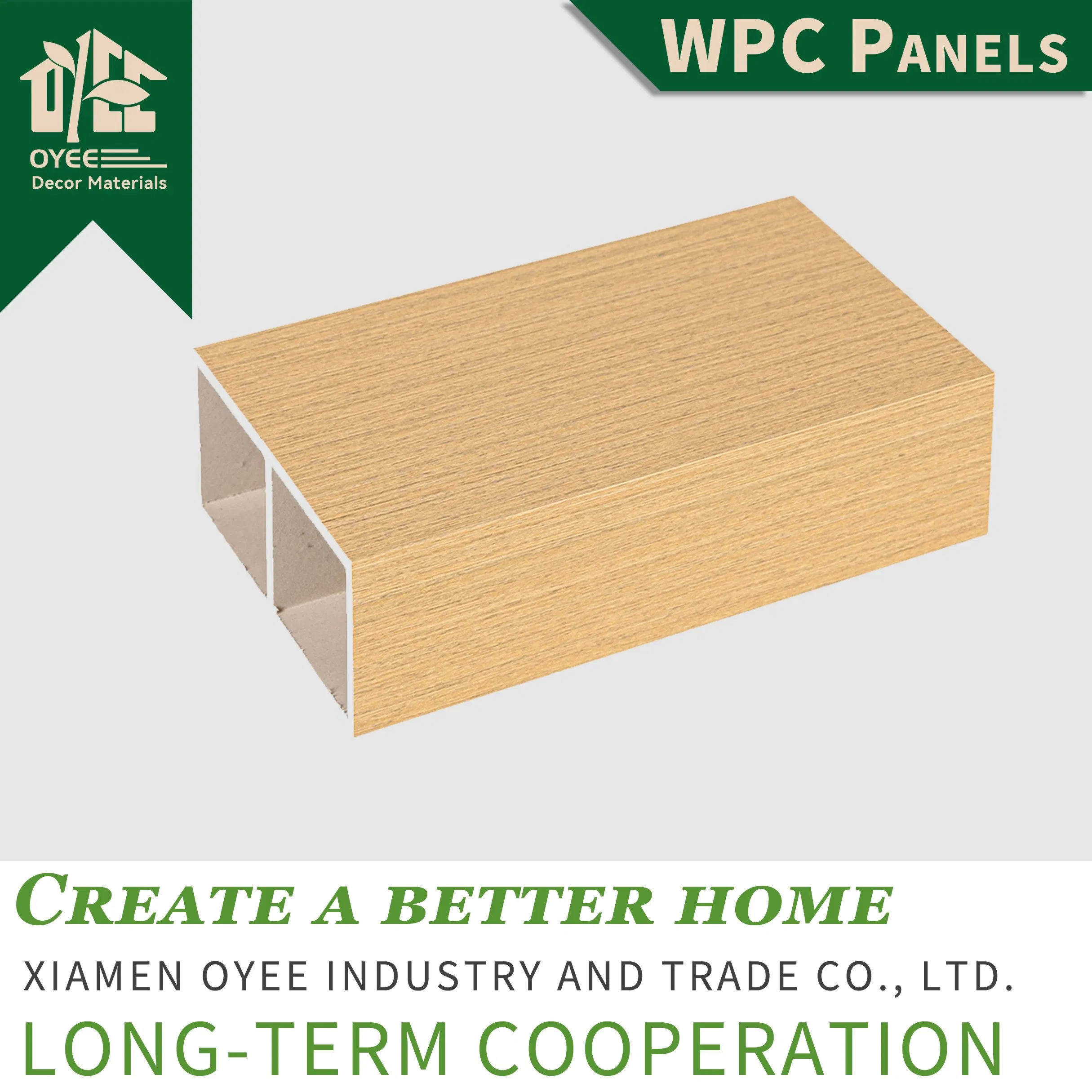 Factory Decor Wood Plastic Composite WPC Coating Cladding Wall Board WPC Exterior Wall Panel