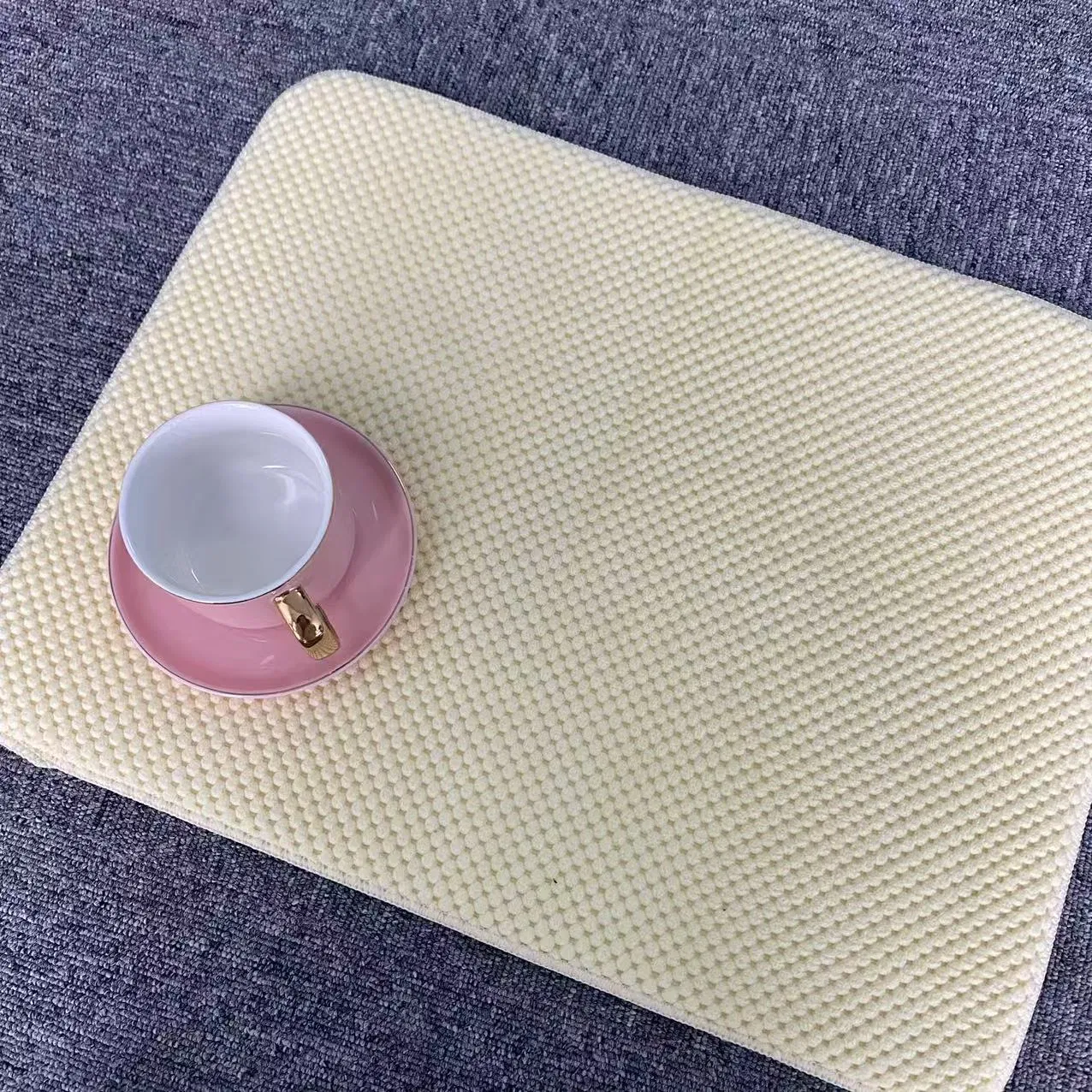 Dual-Sided Table Mat – Towel Cloth & Woven Jacquard, Two-in-One Design for Versatile Use