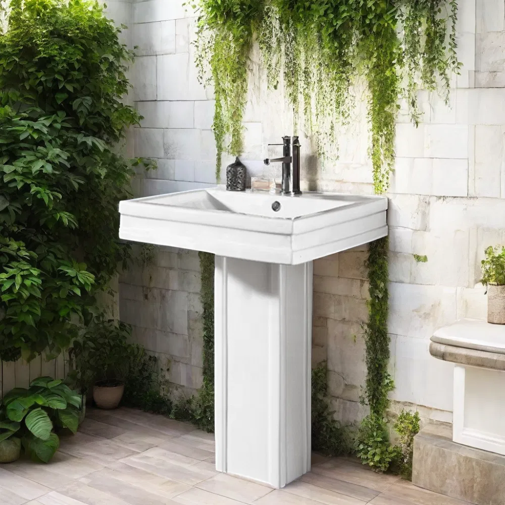 Wholesale Rectangular Pedestal Wash Basin