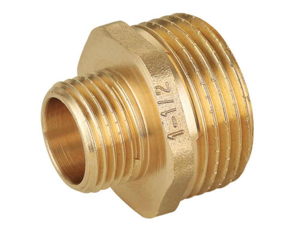 Standard Threads Brass Pipe Fitting Reducing Hex Nipple