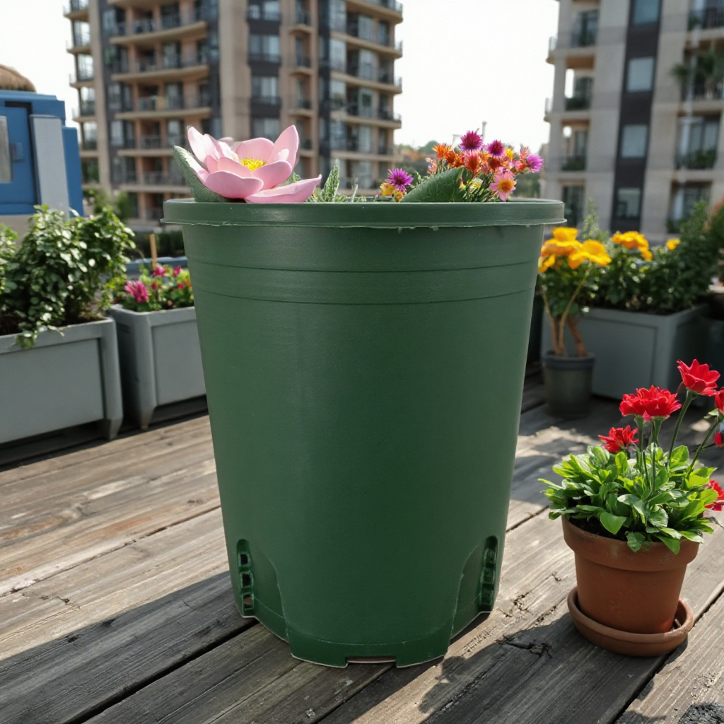 Горшок усиленный для растений с боковой дверцей