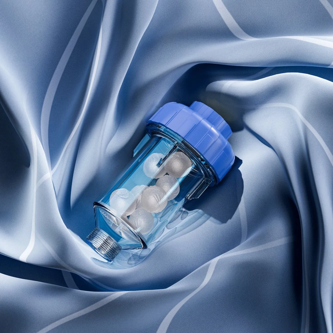 Inline Hard Water Filter with Crystal Resin & Tourmaline Balls