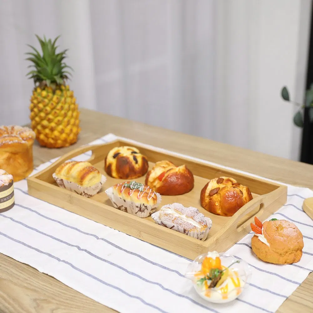 Wooden Service Tray Bamboo Wooden Tray Wooden Decorative Tray Coffee Table Tray Wooden Food Tray a Tray with a Handle Custom Logo