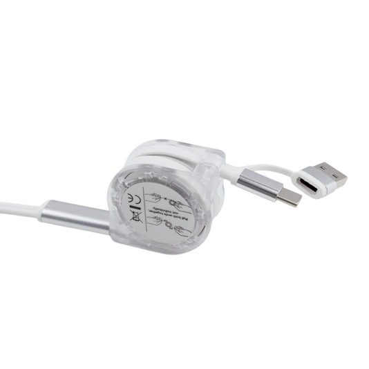 Custom Cable 3 in 1 USB Fast Charging Telescopic Smooth Data Cable