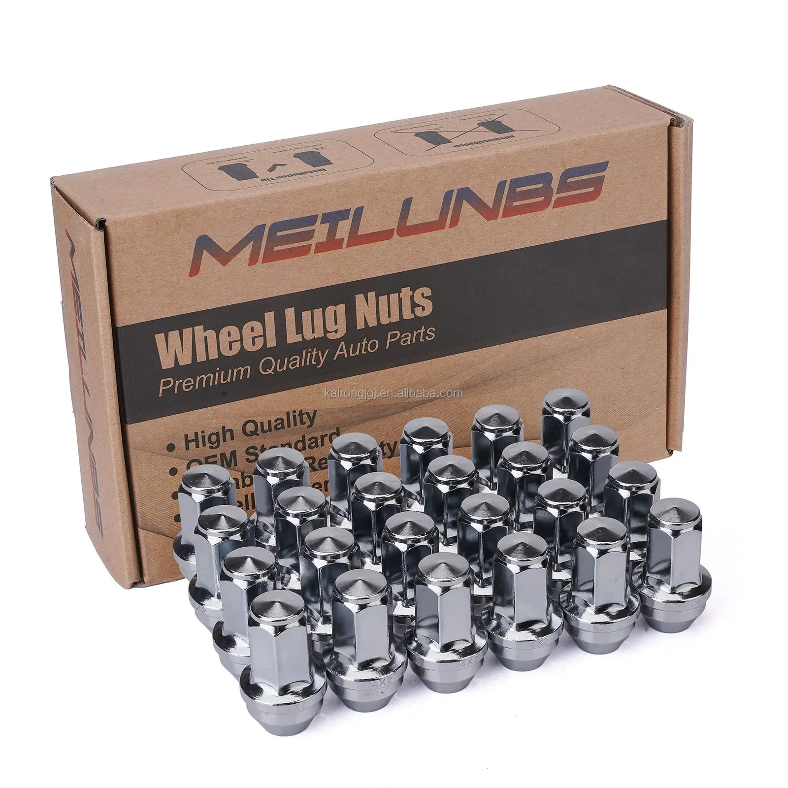 Premium Chrome Plated M12x1.5 Wheel Lug Nut