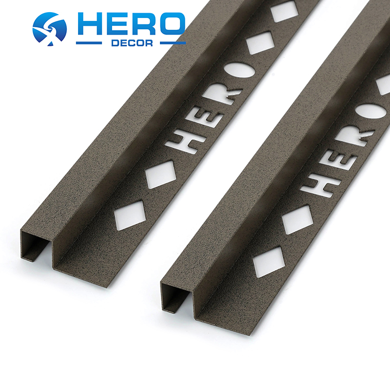 Stainless Steel Strip Ceramic Corners Between Wood Floor Hero Metal Stone Grain Tile Square Shape Edge Trim