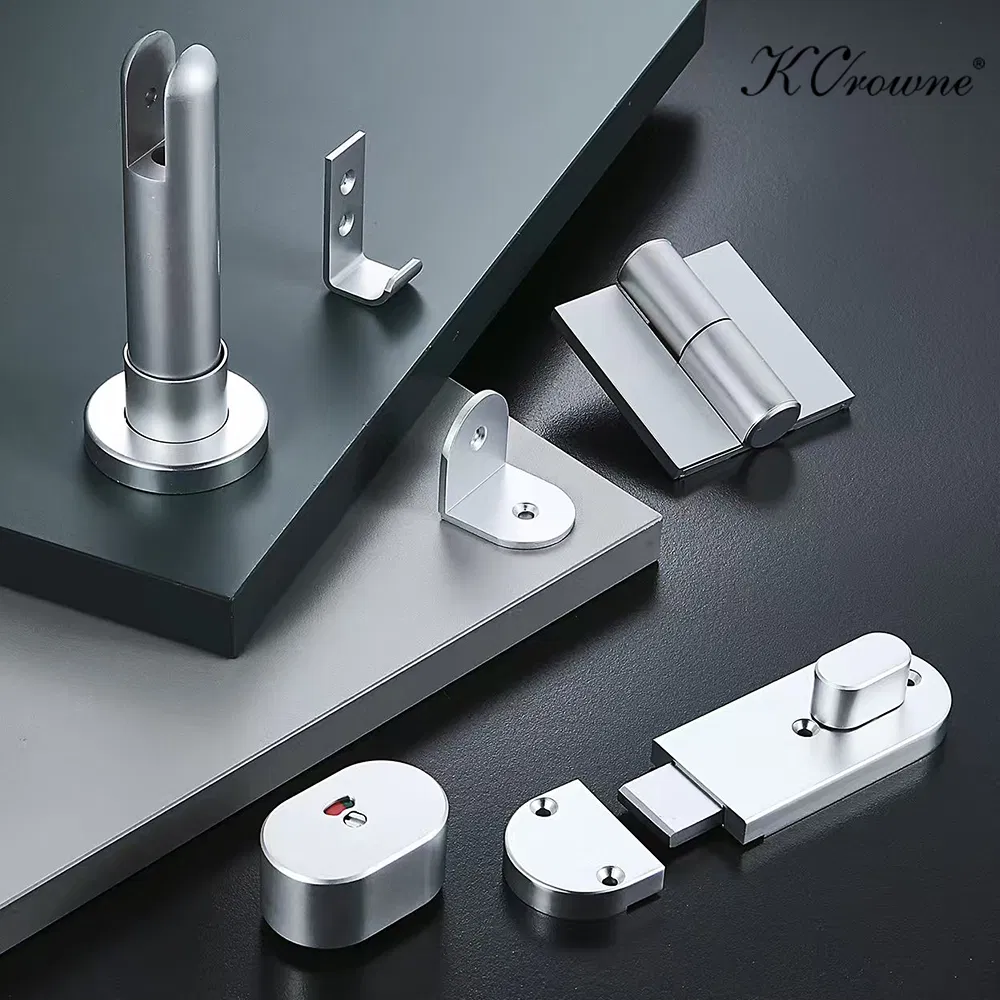 Black Gray Gold 304 Stainless Steel Commercial Toilet Cubicle Fittings Toilet Cubicle Partition Accessory