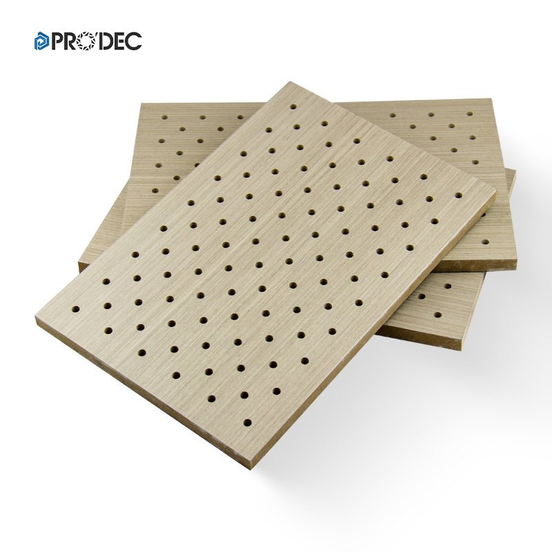 Custom Office Recording Studio Meeting Piano Room Wall Acoustic Board Soundproof Sound Absorbing Material Noise Reduction Wooden Perforated Wood Acoustic Panel
