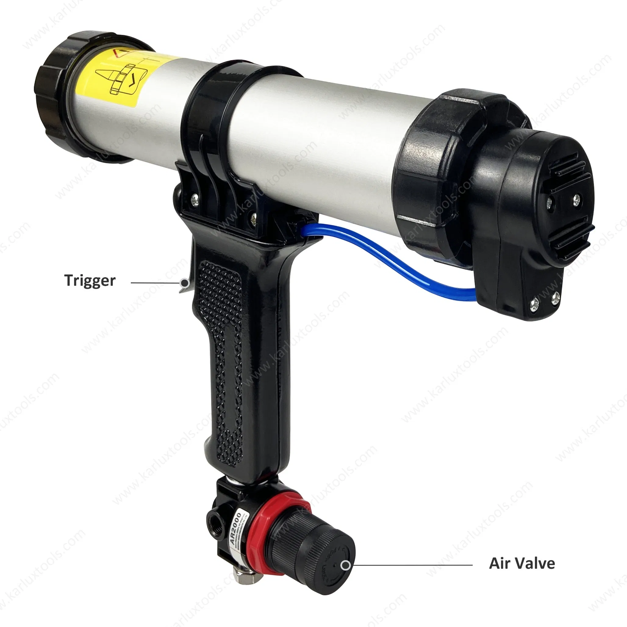 310ml Air Power Sealant Caulk Gun Air Caulking Gun with Pressure Regulating Valve for PV Industry Construction