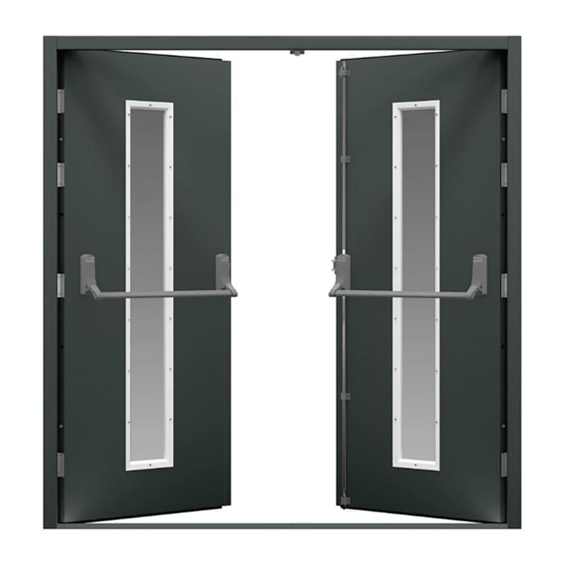 120 Minutes Fire Resistant Steel Hospital Doors Exit Fire Doors with Panic Device