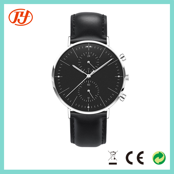 Wholesale Custom Logo Waterproof Chrono Japan Quartz Leather Watch