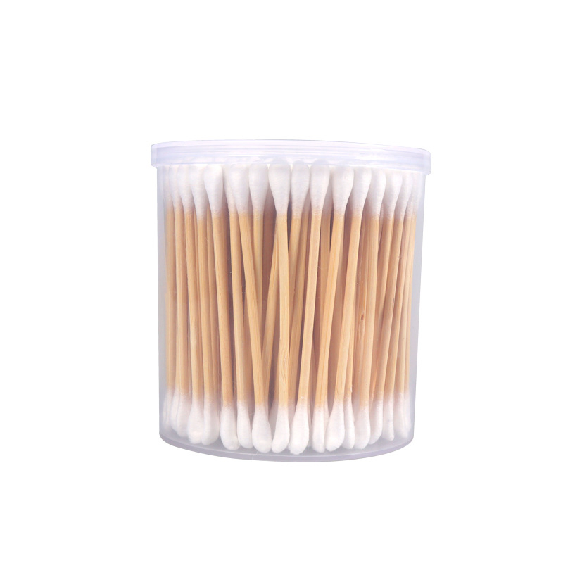 200 PCS Tube-Packed Household Cotton Swabs - Double-Head, Sealed & Moisture-Proof for Cleaning & Makeup