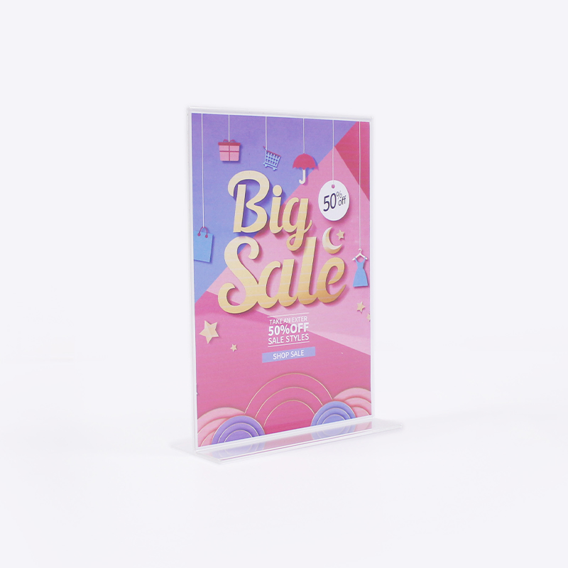 Custom A4 A5 8.5X11 Clear Acrylic Price Menu Sign Holder
