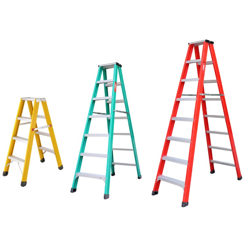 Multi Purpose Working Folding Fiberglass Ladder for Electrician Heavy Duty Fiberglass Combination Double Side a Frame Ladder