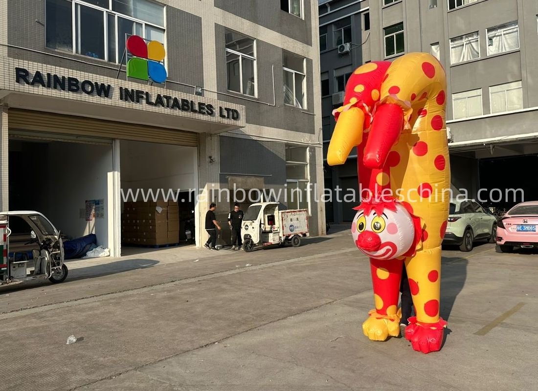 Inflatable Walking Clown Advertisement for Event Promotion and Attraction
