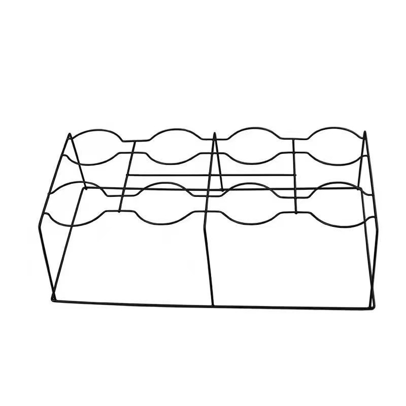 Orchid Pot Flower Stand Iron Plastic Coated 8 Holes Orchid Flowerpot Stand for Gardening Use Easy Transfer and Carry