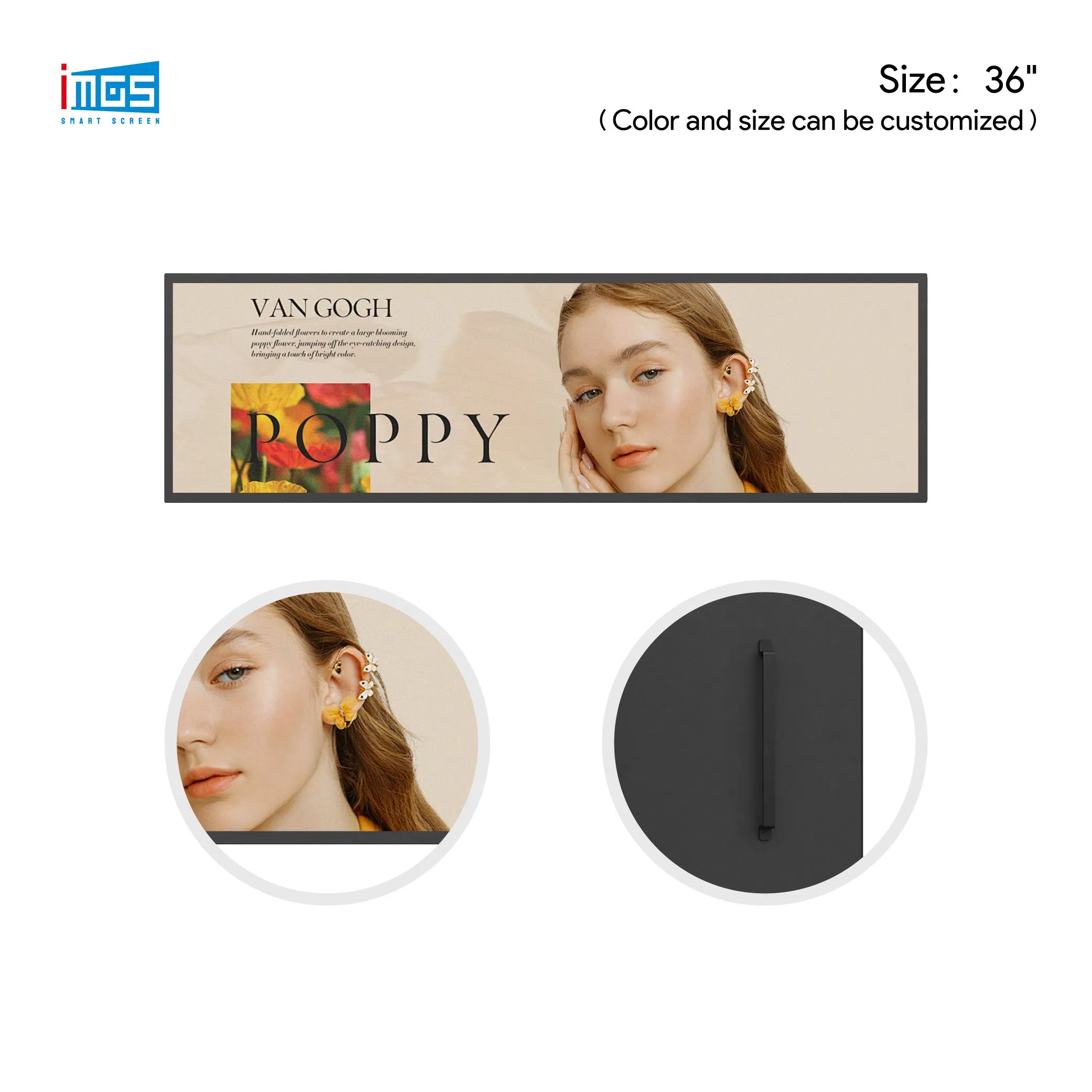 36.2 Inch Dynamic Display Screen LCD Media Player Digital Self Service Kiosk