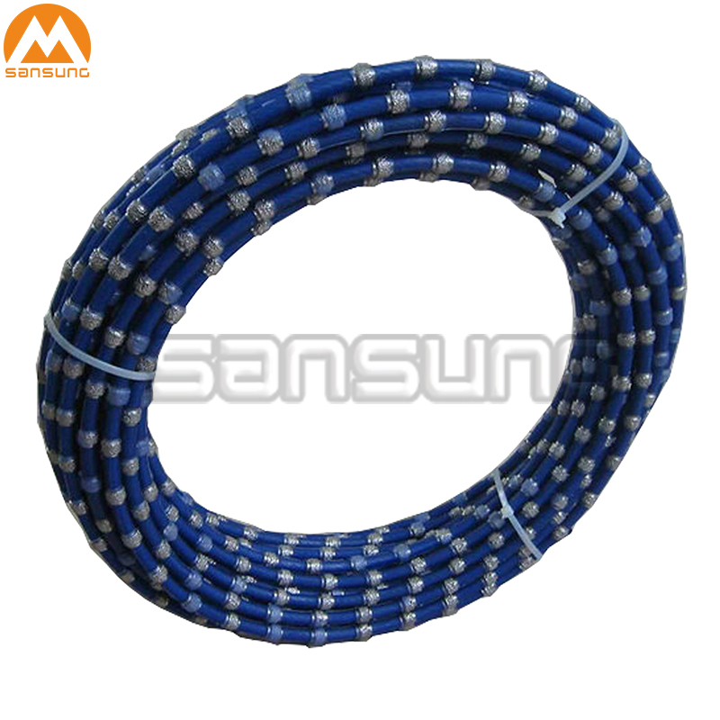 Marble and Granite Quarry Stone Block Extraction Rubberized Diamond Wire