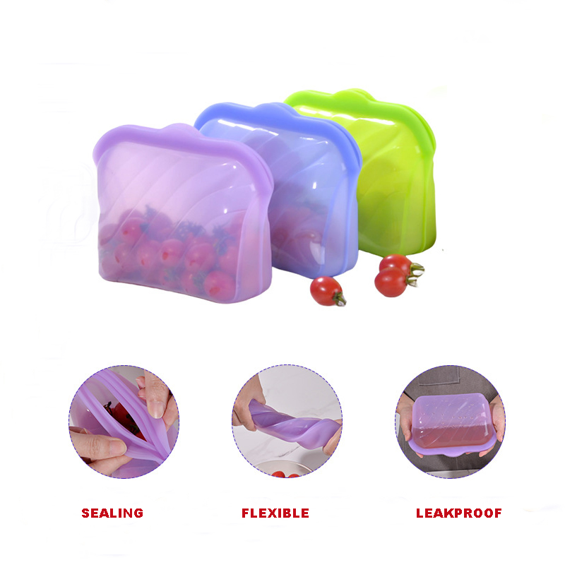 Leak Proof Storage Bags Fresh-Keeping Premium Customized Eco-Friendly BPA Free Silicone Food Containers
