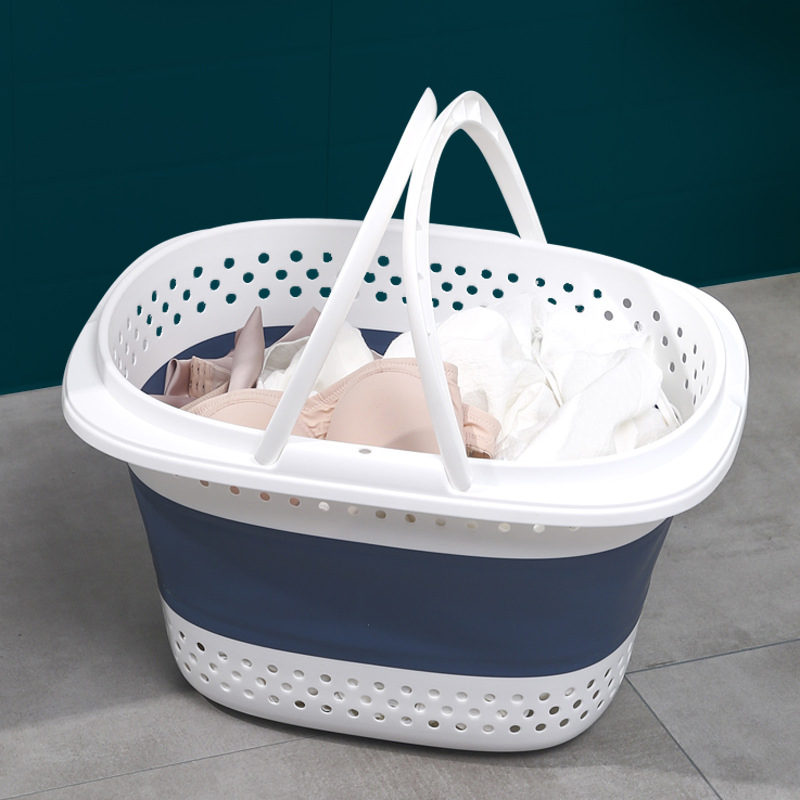 Wall Hanging Clothes Storage Household Bathroom Plastic Laundr Folding Dirty Clothes Basket