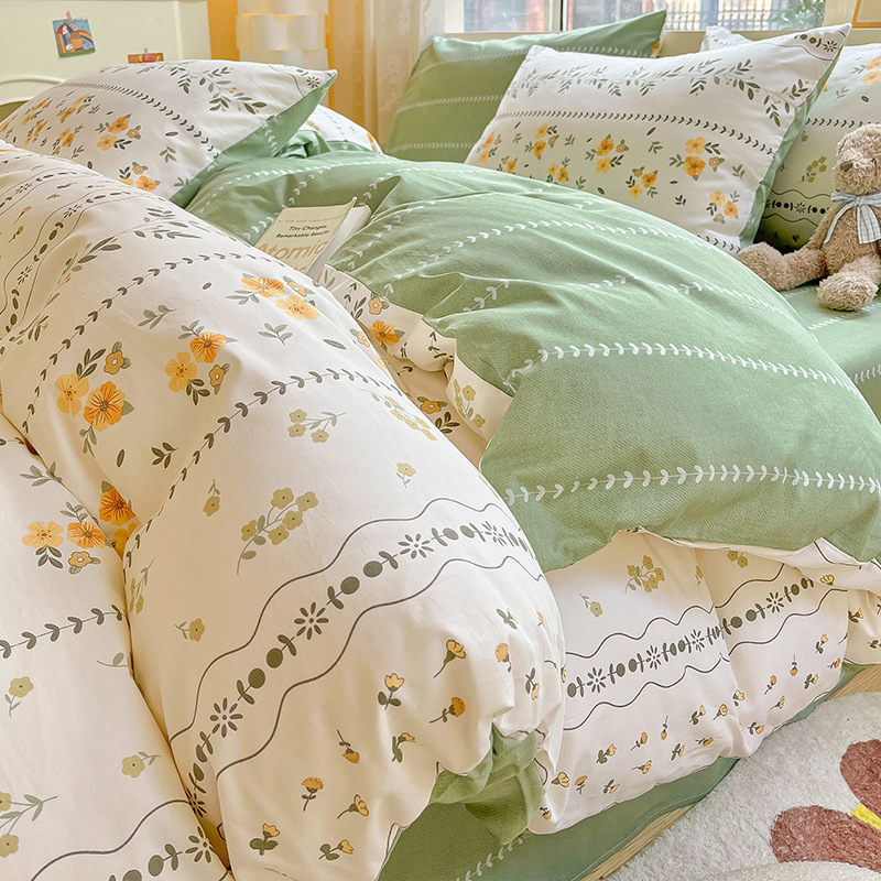 Luxurious Breathable Cotton Printed Bed Sheet Set for Comfortable