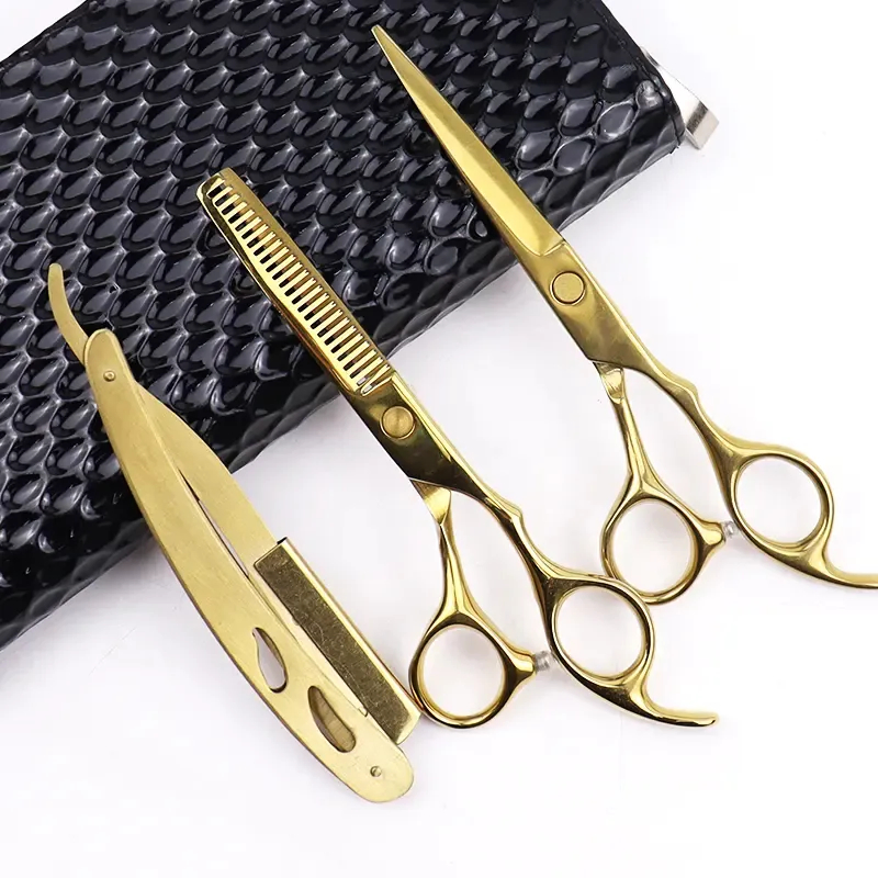 2024 6 Inch Hair Cutting Scissors Thinning Shears Kit Stainless Steel Barber Scissors Set for Hairdresser Haircut Hairdressing