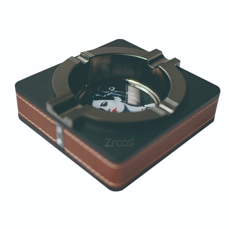 High Quality Metal Cigar Ashtray Square Tray for Indoor Room