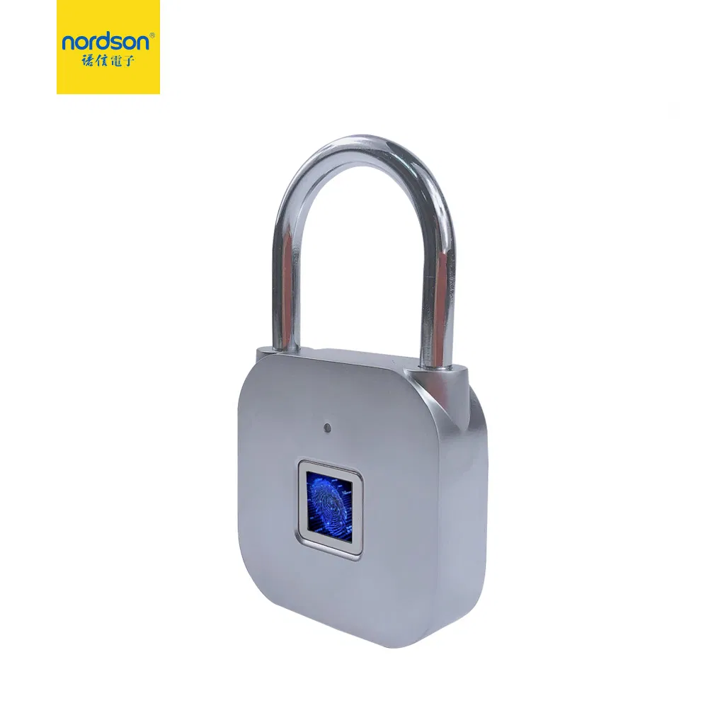Portable IP62 Waterproof Mini LED Light Fingerprint Padlock for Bike Home Handbag Cabinet