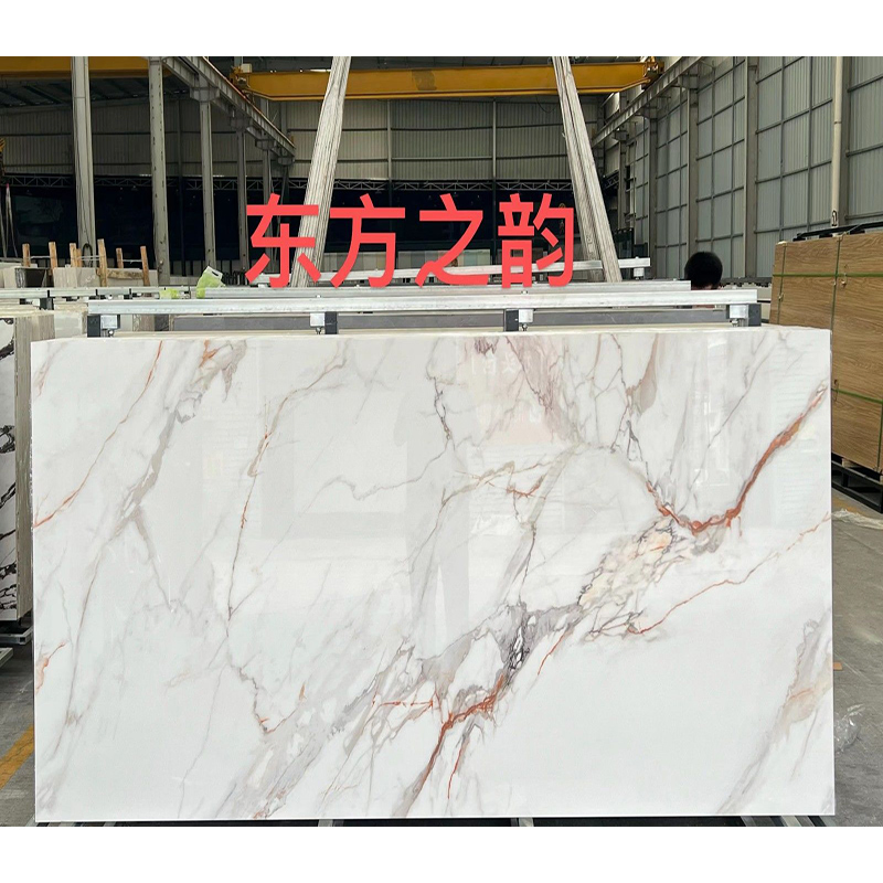 3200*1600*12mm Thickness Silky Surface Calacatta Deluxy Gold Veins Large Format Marble Countertop Porcelain Slab Sintered Stone
