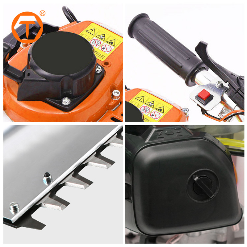 Hedgerow Machine Multifunctional 23cc Gasoline Single Edge Blade Hedge Trimmer with 0.6L Tank Capacity