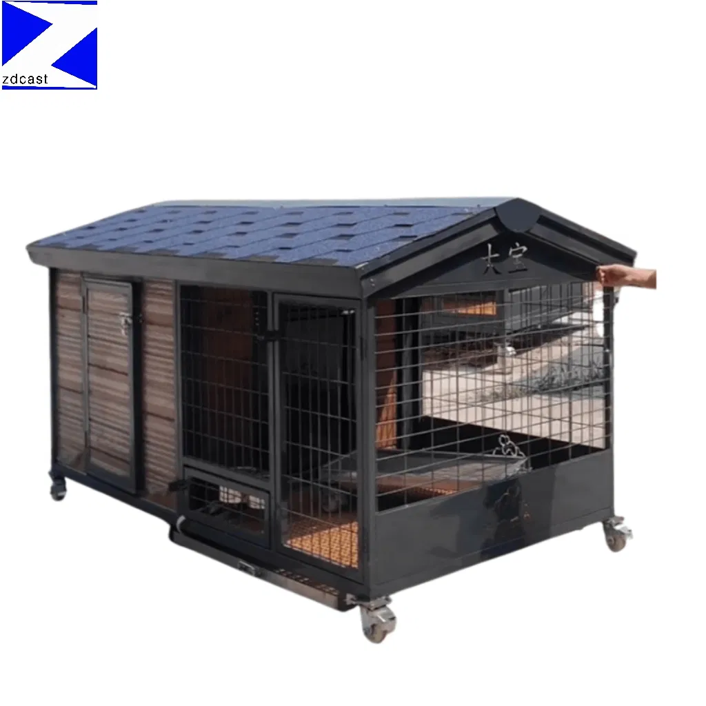 Large Wooden Dog Cage with Easy Access and Ventilation
