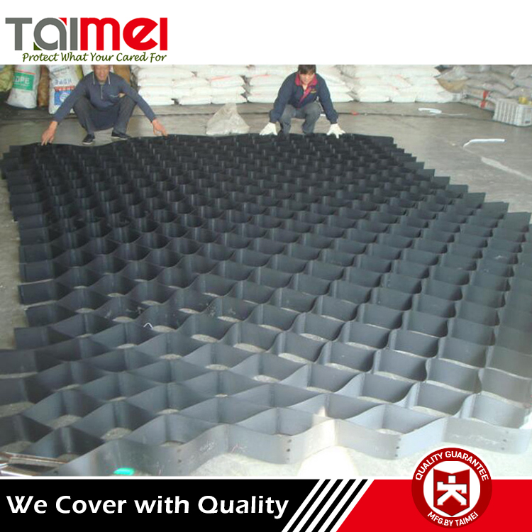 Plastic Geocell System for Retaining Wall and Road Construction