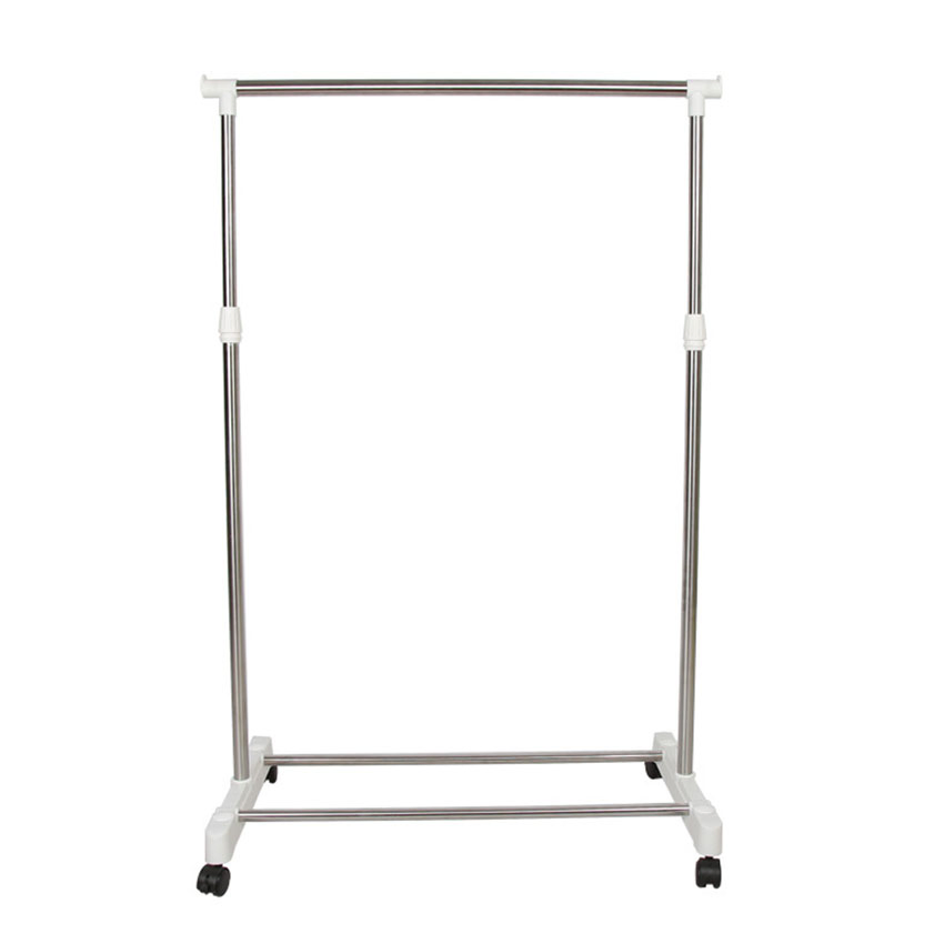 Metal Coat Hanging Stand with Wheels Laundry Drying Clothing Display Round Double Pole Wall Clothes Drying Rack